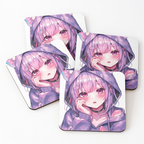 Item preview, Vaporwave Neon Anime Girl – Purple Pink E-Girl Aesthetic designed and sold by AnimDream .