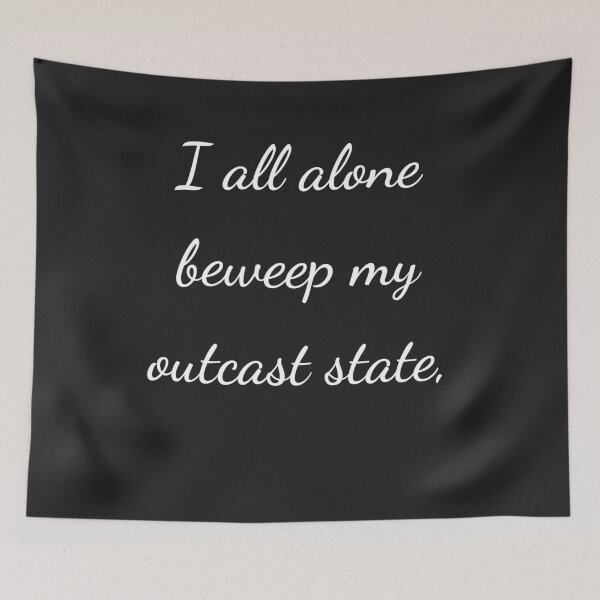 Item preview, "I all alone beweep my outcast state," - handwriting white designed and sold by ariksworld.