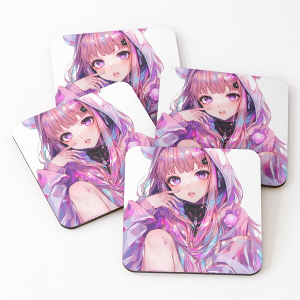 Item preview, Cute Anime E-Girl Hoodie – Minimal Pink Aesthetic Waifu designed and sold by AnimDream .