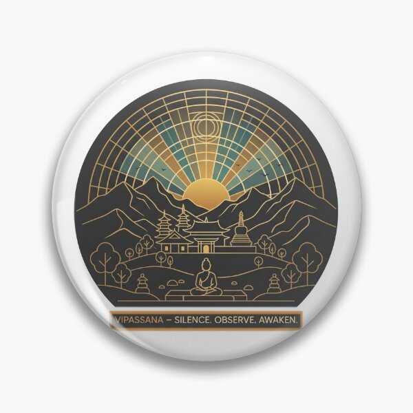 Item preview,  Vipassana – Silence Observe Awaken | Mindfulness Meditation Design designed and sold by ArtsyExplorer.