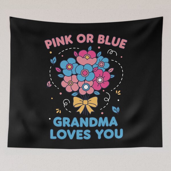 Artikelvorschau, Gender Reveal: Rosa oder Blau? Oma liebt dich, Baby! entworfen und verkauft von LuminOrb.