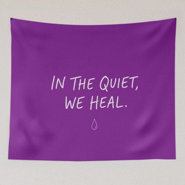 Item preview, Healing in Silence Minimalist Quote - Aesthetic Handwritten Mental Health Art designed and sold by MCV-Designs.