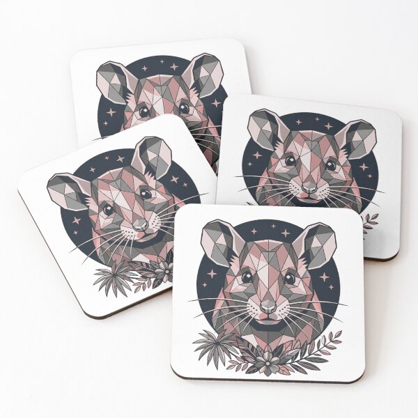 Item preview, Low Poly Geometric Rat Botanical Art designed and sold by unboxedbyJuls.