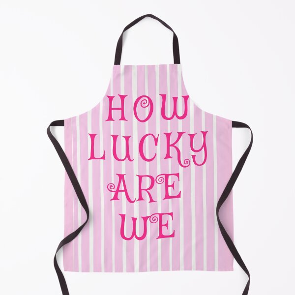 Item preview, How Lucky Are We , Pink Stripes Design, Pink Aesthetic designed and sold by PeacePrint.