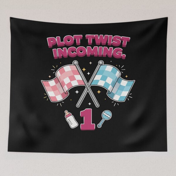 Item preview, Gender Reveal Plot Twist Incoming Baby Shower designed and sold by LuminOrb.