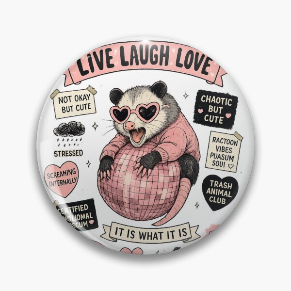 Item preview, Live Laugh Love Opossum Funny Meme Shirt – Chaotic Emotional Possum Aesthetic, Silly Goofy Mood Cute Animal Design designed and sold by jutharat456.