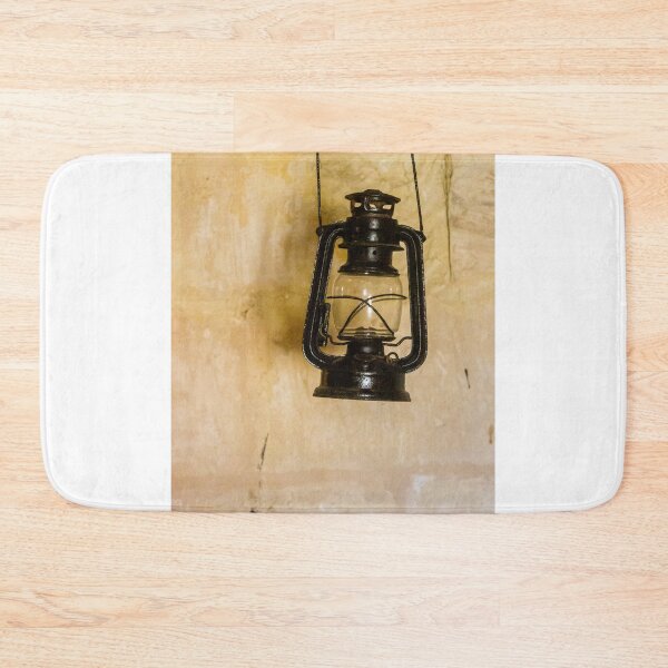 Item preview, Vintage Hanging Lantern On Rustic Wall, Antique Oil Lamp, Old Fashioned Home Lighting Decor designed and sold by Nmallia.