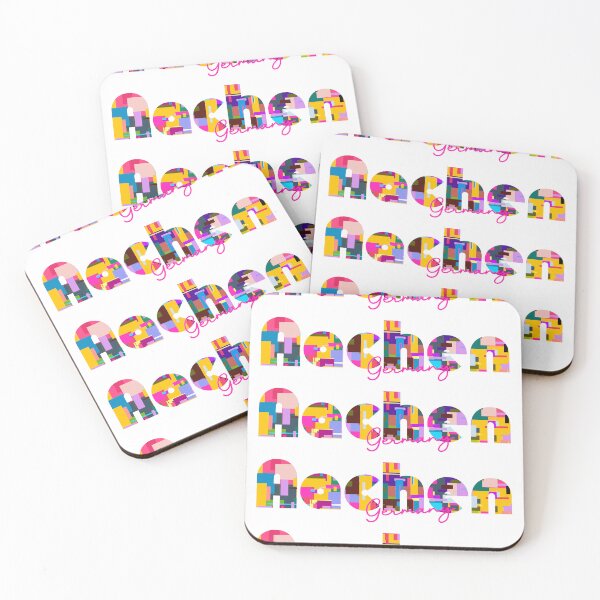 Item preview, Aachen, Germany, Vibrant Abstract City Typography Art designed and sold by Wanderful-roads.