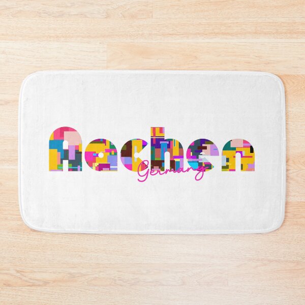 Item preview, Aachen, Germany, Vibrant Abstract City Typography Art designed and sold by Wanderful-roads.