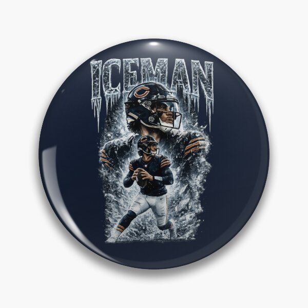 Item preview, Iceman Football Graphic Tee | Cold QB Ice Effect Design | Chicago-Inspired Navy Sports Shirt designed and sold by ThreadTheory976.