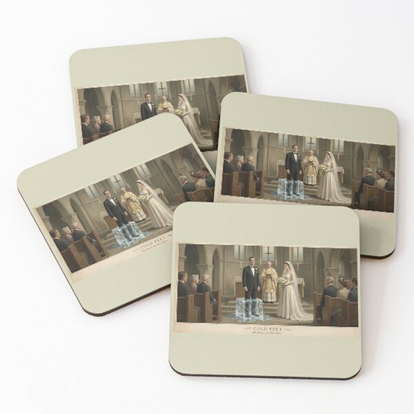 Item preview, Cold Feet at the Altar Funny Wedding Pun Art designed and sold by SammyMorry.