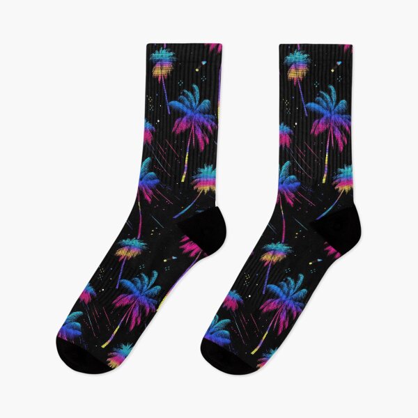 Item preview, 80s and 90s Retro Pixel Palm Tree Pattern designed and sold by AeonAcademy.