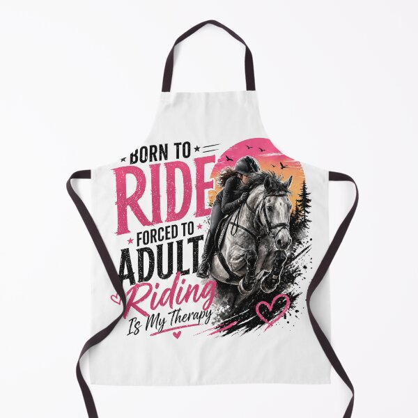 Item preview, Born To Ride Forced To Adult Horse Riding Equestrian Girl Funny Horse Lover designed and sold by Wear Sculpt.