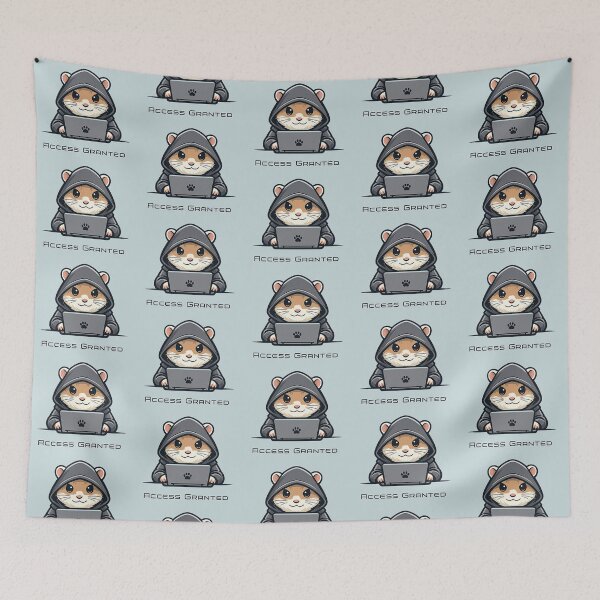 Item preview, Hacker Hamster – Access Granted Design designed and sold by Dogandesighn.