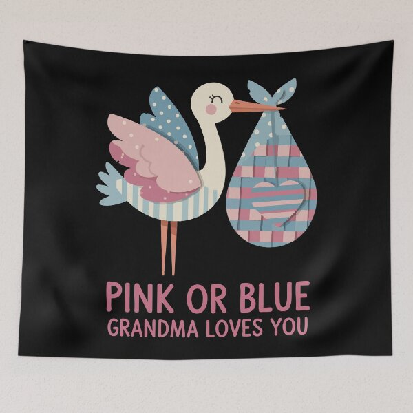 Item preview, Gender Reveal Pink Or Blue Grandma Loves You Baby designed and sold by LuminOrb.