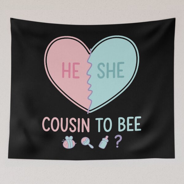 Item preview, Gender Reveal He She Cousin To Bee Baby Shower designed and sold by LuminOrb.
