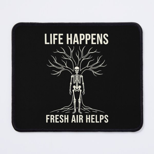 Item preview, Life Happens Fresh Air Helps Skeleton Tree – Nature Reset Gothic designed and sold by printedartgoods.