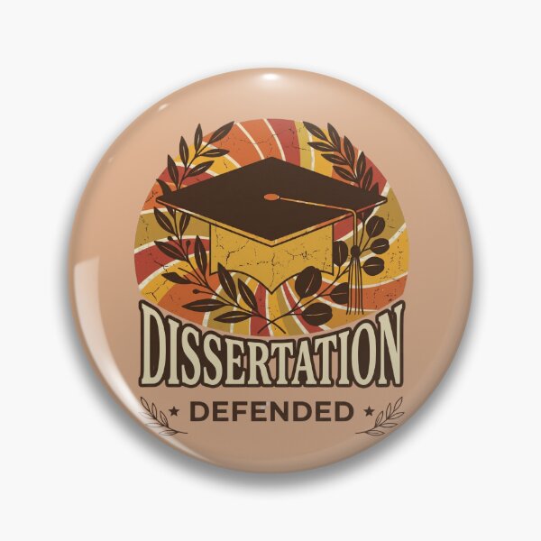 Item preview, PhD Graduate Celebration Design Dissertation Defended Achievement Humor Inspired Retro Botanical Style designed and sold by Im-Ara.
