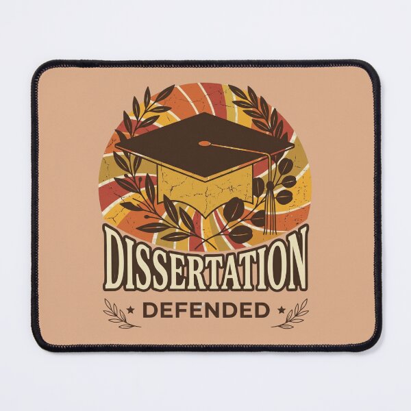 Item preview, PhD Graduate Celebration Design Dissertation Defended Achievement Humor Inspired Retro Botanical Style designed and sold by Im-Ara.