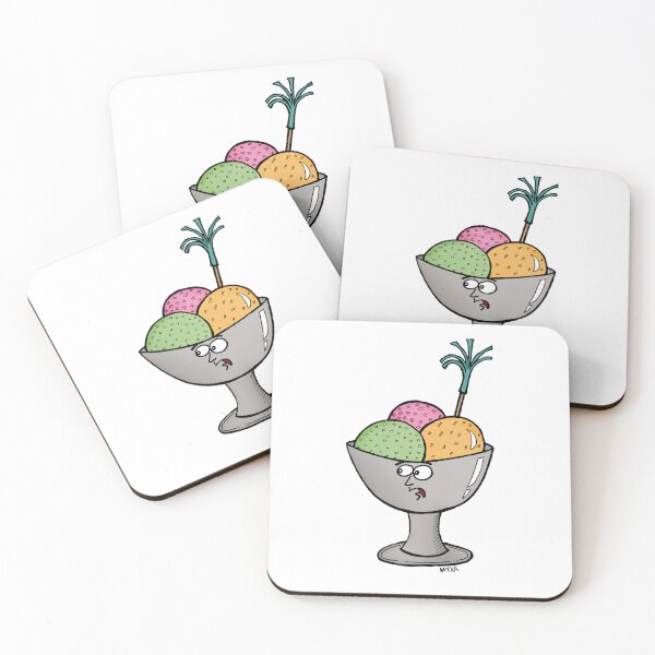Item preview, Vintage Metal Bowl Ice Cream - "I'm Melting" Retro Art designed and sold by MyxaART.