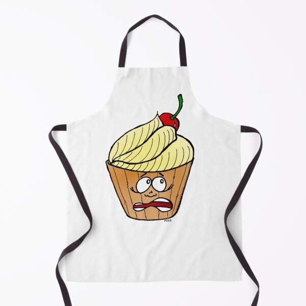 Item preview, Nervous Cupcake Cute Food Illustration designed and sold by MyxaART.