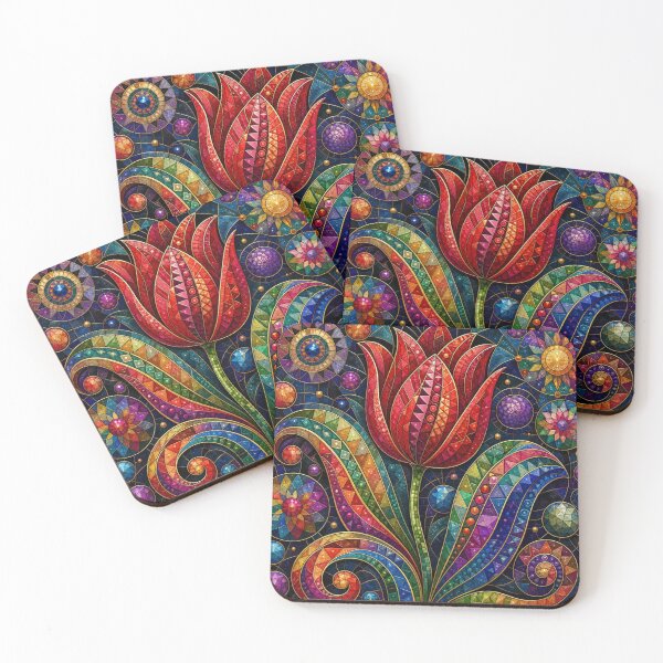 Item preview, Vibrant Mosaic Tulip Design designed and sold by purplesensation.