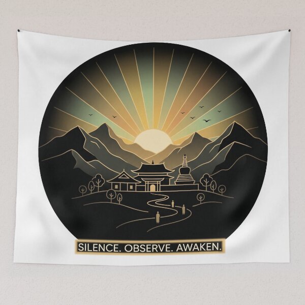 Item preview, Vipassana – Silence Observe Awaken | Mindfulness Meditation Spiritual Design designed and sold by ArtsyExplorer.