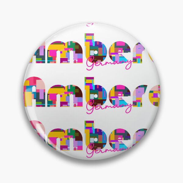 Item preview, Amberg, Germany, Vibrant Abstract City Typography Art designed and sold by Wanderful-roads.