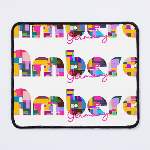 Item preview, Amberg, Germany, Vibrant Abstract City Typography Art designed and sold by Wanderful-roads.