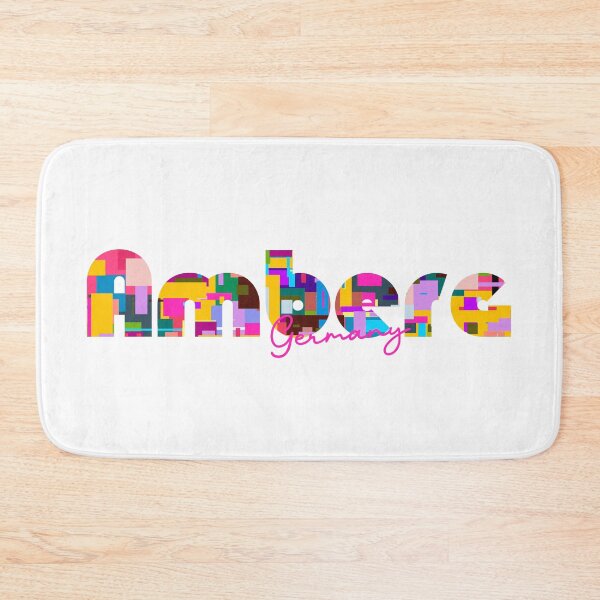 Item preview, Amberg, Germany, Vibrant Abstract City Typography Art designed and sold by Wanderful-roads.