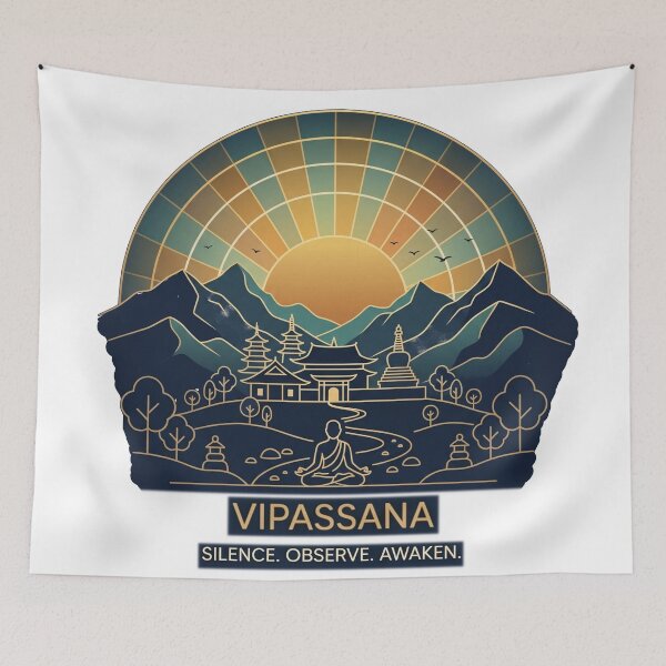 Item preview, Vipassana – Silence Observe Awaken | Zen Mindfulness Meditation Spiritual Design designed and sold by ArtsyExplorer.