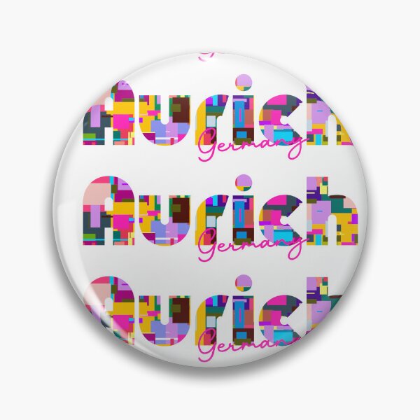 Item preview, Aurich, Germany, Vibrant Abstract City Typography Art designed and sold by Wanderful-roads.