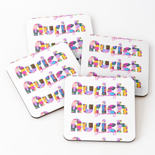 Item preview, Aurich, Germany, Vibrant Abstract City Typography Art designed and sold by Wanderful-roads.