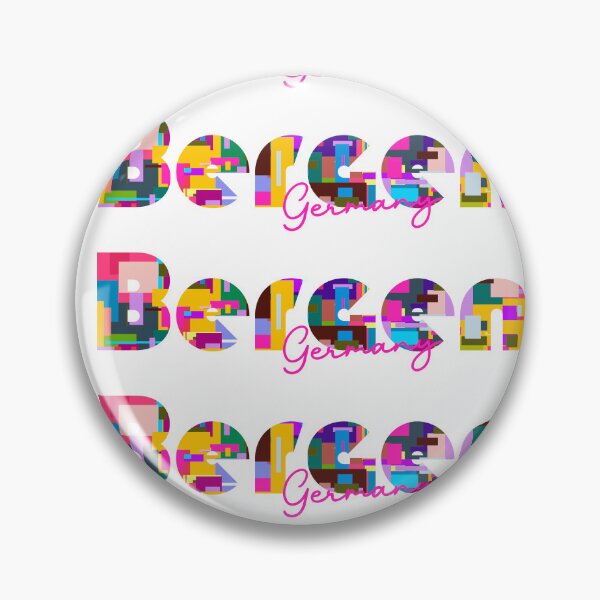 Item preview, Bergen, Germany, Vibrant Abstract City Typography Art designed and sold by Wanderful-roads.
