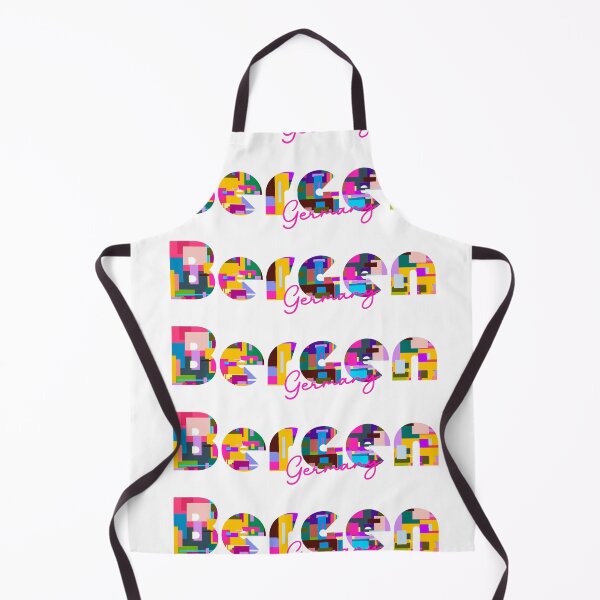 Item preview, Bergen, Germany, Vibrant Abstract City Typography Art designed and sold by Wanderful-roads.