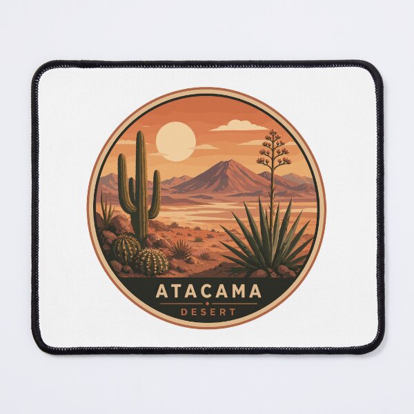 Item preview, Atacama Desert in Northern Chile, Vintage Travel Art Circle Emblem designed and sold by MaateoDesign.