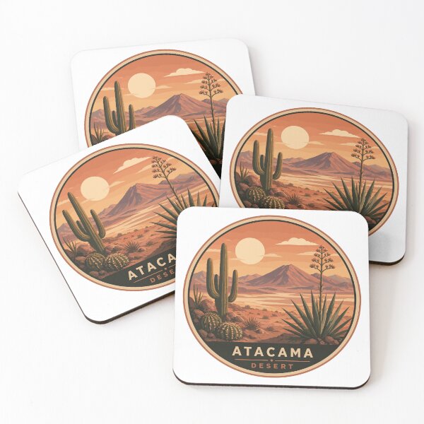Item preview, Atacama Desert in Northern Chile, Vintage Travel Art Circle Emblem designed and sold by MaateoDesign.