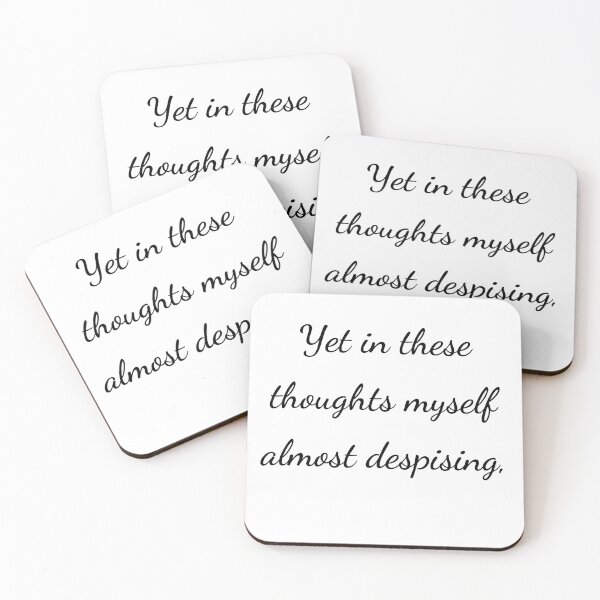 Item preview, "Yet in these thoughts myself almost despising," - handwriting black designed and sold by ariksworld.