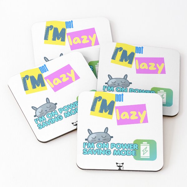 Item preview, I'm Not Lazy I'm On Power Saving Mode - Funny Cat Tech Humor designed and sold by Error404!.