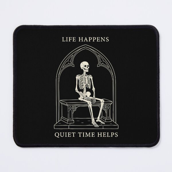 Item preview, Life Happens Quiet Time Helps Gothic Skeleton Reflection – Introvert Calm designed and sold by printedartgoods.