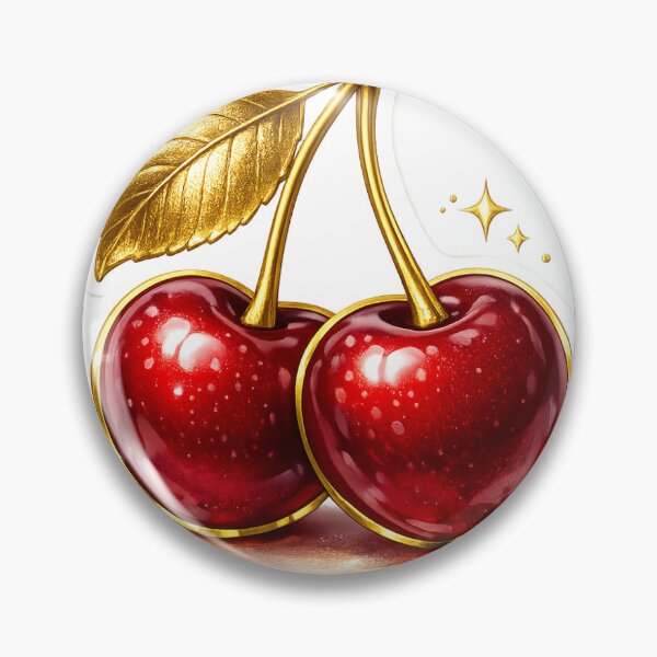Item preview, Golden Cherry Luxe Aesthetic Sticker designed and sold by VisionInkStudio.
