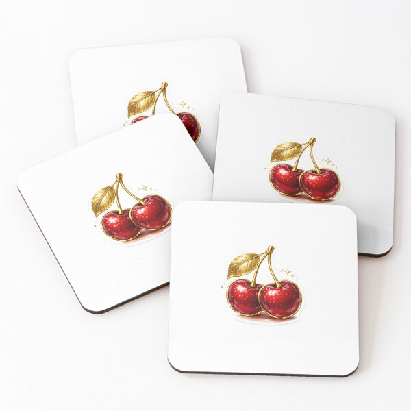Item preview, Golden Cherry Luxe Aesthetic Sticker designed and sold by VisionInkStudio.