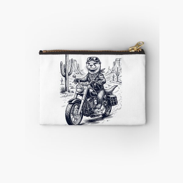 Artikelvorschau, Vintage Otter fährt Motorrad Moto Western Cowboy Tierliebhaber entworfen und verkauft von DoodleTortle.