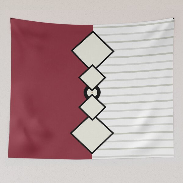 Item preview, The Cadence - Maroon and Cream Minimalist Geometric designed and sold by artdocaj.