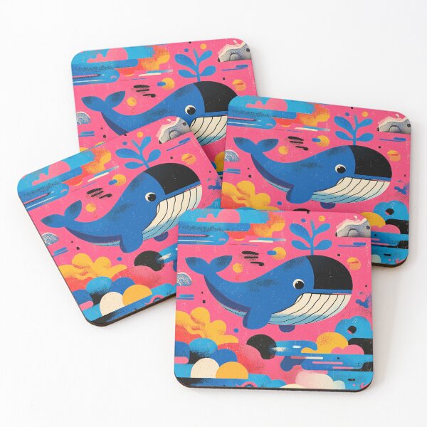 Item preview, Colorful Cartoon Whale Adventure designed and sold by lautir.