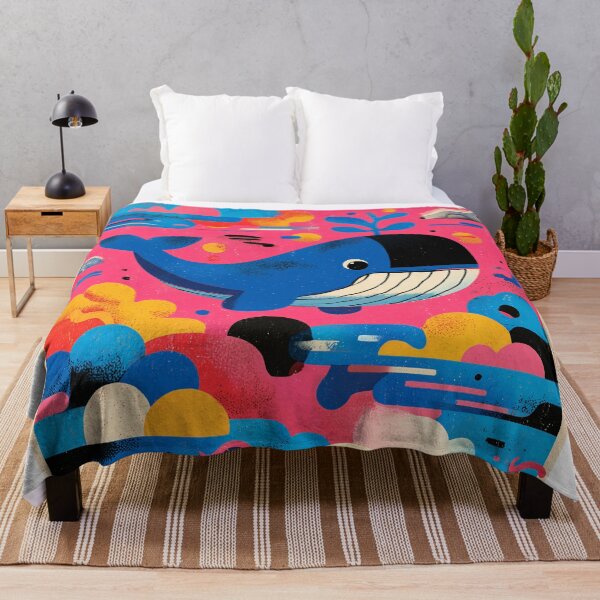 Item preview, Colorful Cartoon Whale Adventure designed and sold by lautir.