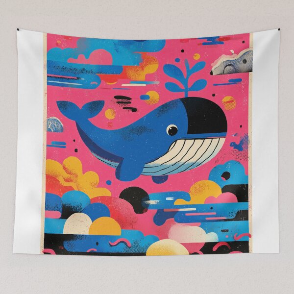 Item preview, Colorful Cartoon Whale Adventure designed and sold by lautir.