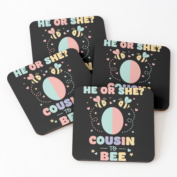 Item preview, Gender Reveal Baby Shower He Or She Cousin To Bee designed and sold by LuminOrb.