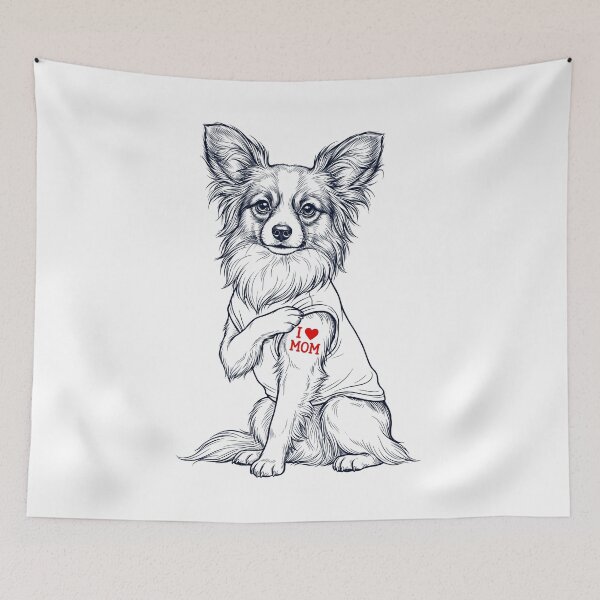 Item preview, Vintage Papillon Mom Tattoo Dog Lover designed and sold by TerryConnells.