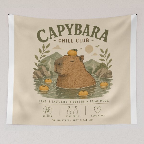 Item preview, Aesthetic funny Capybara  designed and sold by Heaven1111.